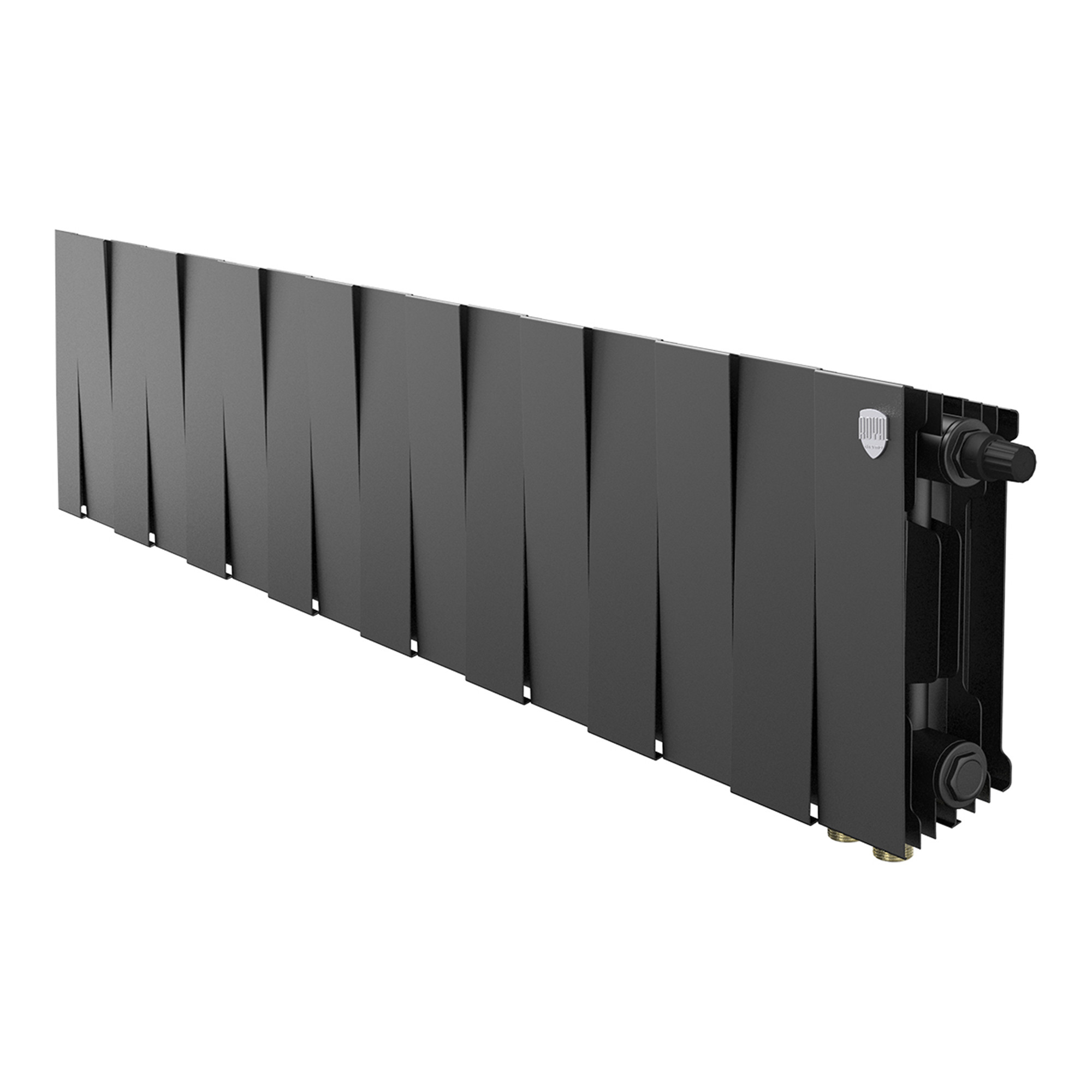 Радиатор биметаллический Royal Thermo PianoForte 200 Чёрный VR80- 16 секц.